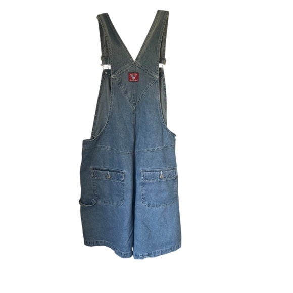Vintage Disney Mickey Mouse Plus Size Denim Short Overalls 24W - Picture 4 of 4